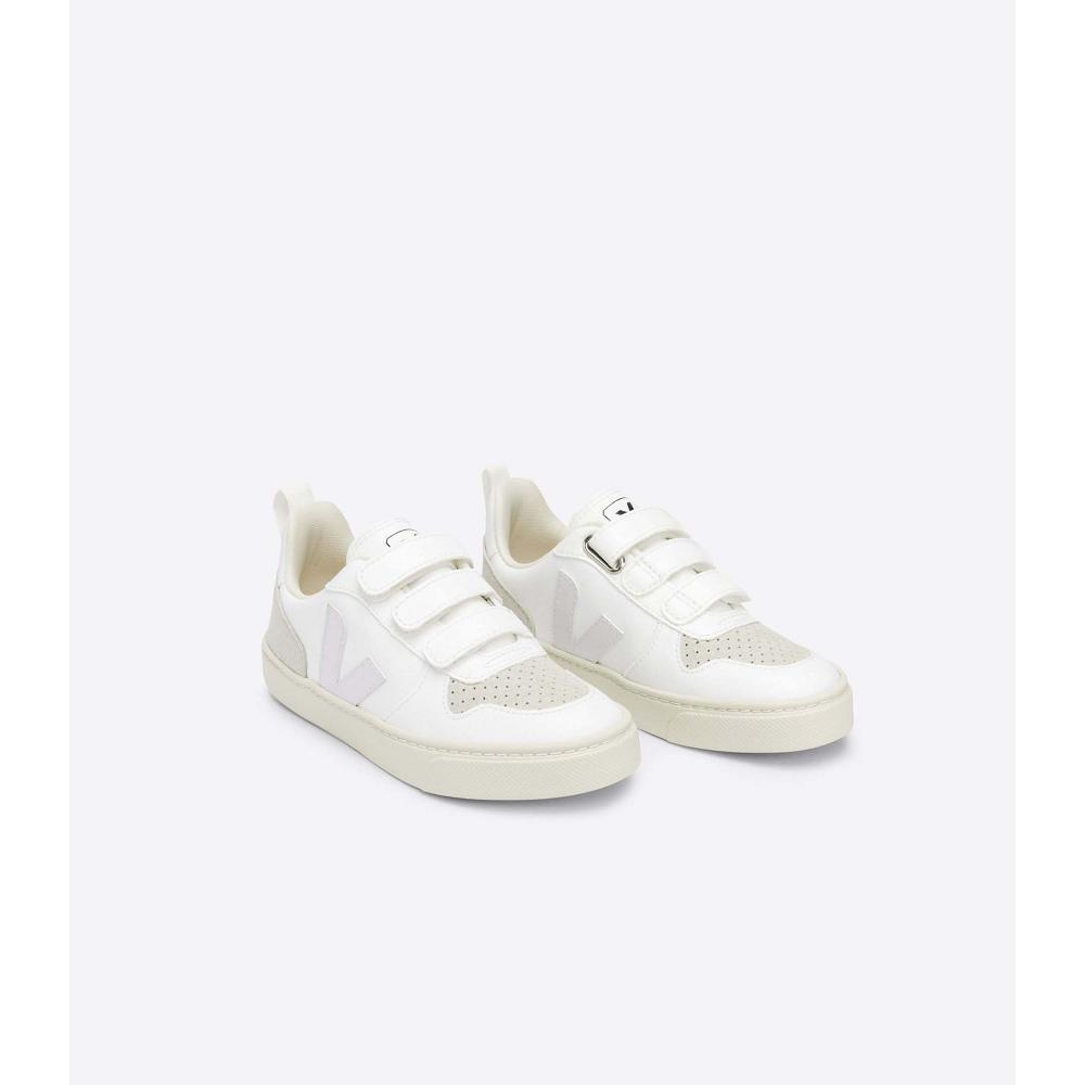 Veja V-10 CWL Kids' Sneakers White/Beige | NZ 868EBC